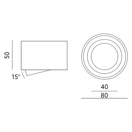 Oprawa Natynkowa HALOGENOWA Aluminiowa Chrom SPOT TUBA 5cm + Wkład LED 7W 4000K Lumiled