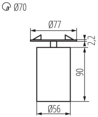 Oprawa sufitowa punktowa ruchoma czarna SPOT CHIRO GU10 Kanlux