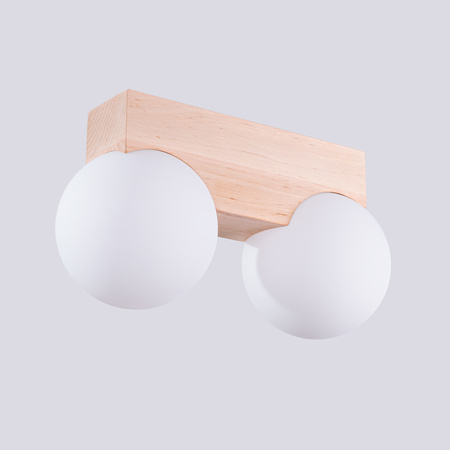 Lampa Sufitowa 2x G9 Naturalne Drewno BULBO Peach Puff SL.1683 Sollux