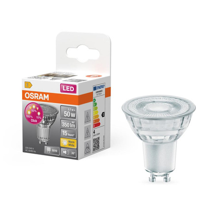 Żarówka LED PAR16 Reflektor GU10 3.7W = 50W 350lm 2700K Ciepła 36° Ściemnialna THREE STEP Osram