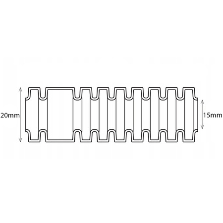 Rura Karbowana RKGL 20mm 320N Peszel do Zabezpieczania Kabli 50m Szary AKS ZIELONKA