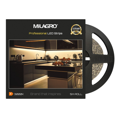 Taśma LED Pasek Premium 120/m 3000K IP20 5m Milagro