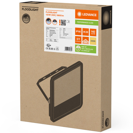 Naświetlacz LED Reflektor Zewnętrzny Lampa 133W 18600lm 3000K IP66 Czarny Floodlight Ledvance