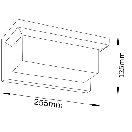 Lampa Ogrodowa LED Kinkiet Elewacyjny 12W Oprawa Architektoniczna Prostokąt Lagos Czarna z Czujnikiem Ruchu