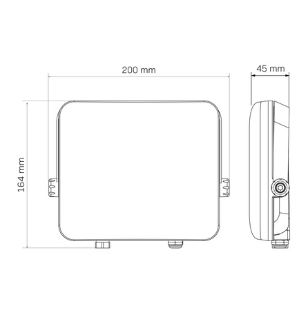 Naświetlacz LED 50W 3750lm 4000K Neutralna 120° Czarna IP65 Milky Sanico Goldlux
