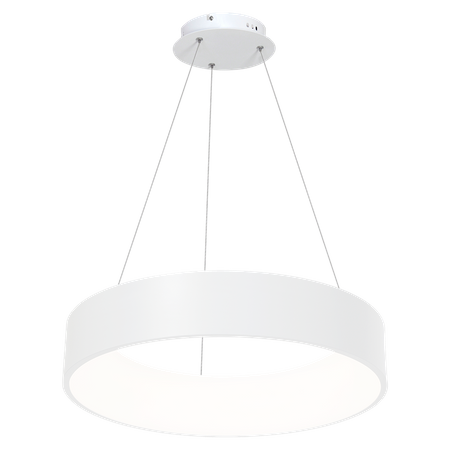 Lampa wisząca OHIO 24W LED Biała Obręcz Minimalistyczna MLP6357 Milagro Metal + Akryl