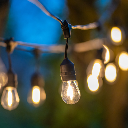 Girlanda Solarna Ogrodowa 22x LED Ozdobne Żarówki 15m + PILOT IP65 2700K Ciepła SOLLIS LUMILED