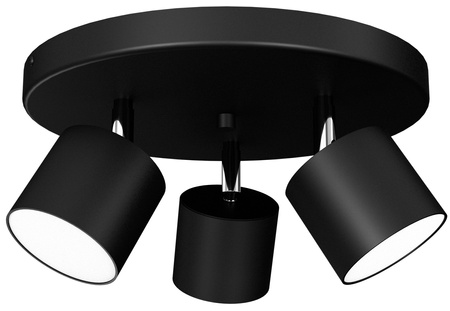 Lampa Sufitowa DIXIE Czarna 3xGX53 Ruchoma Milagro