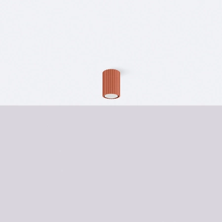 Lampa Sufitowa Reflektor Tuba Spot 1x GU10 Ochra Czerwona Karbon Deep Space SL.1625 Sollux