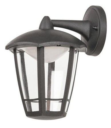 Lampa Ogrodowa LED Kinkiet Elewacyjny SORRENTO 8W 3000K IP44 Latarnia do Dołu Czarna RABALUX