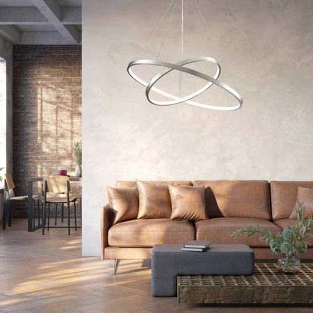 Lampa Sufitowa LED Wisząca Zwis 35W 4600lm 4000K Neutralna 120° Srebrna LEA Sanico Goldlux