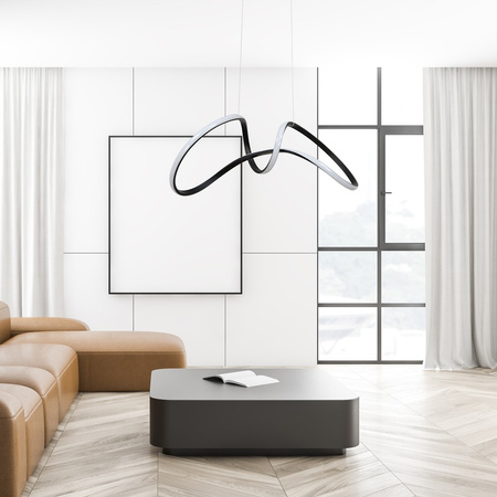 Lampa Wisząca Sufitowa TESORO Czarna 48W LED Milagro