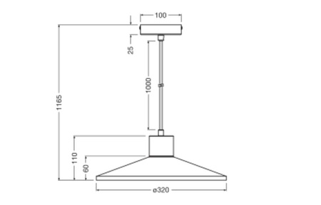 Lampa Sufitowa Wisząca Dekoracyjna E27 Zwis Biały Brązowy Decor Ledvance