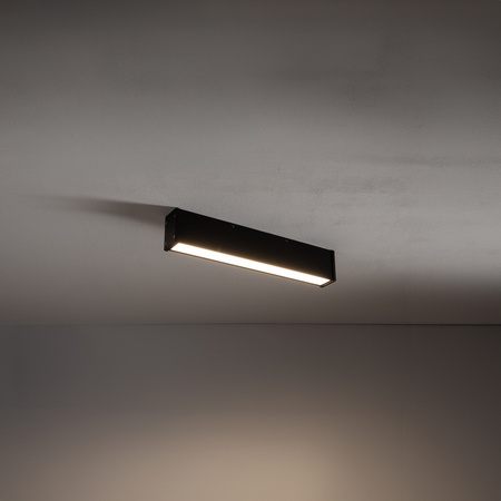 Plafon Oprawa Natynkowa Sufitowa Lampa Ogrodowa Kinkiet Elewacyjny LED 20W 1200lm 3000K Ciepła Czarna Wodoodporna IP44 OUTLINE LED S 11360 Nowodvorski