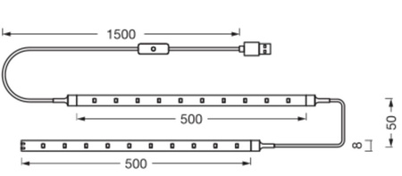 Taśma Pasek LED 2.8W 3000K Ciepła 1.5M Flex Ledvance