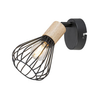 Kinkiet Ścienny Lampa LED E14 Czarny Industrialny Farfalle Rabalux