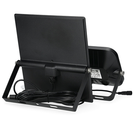 Naświetlacz LED Solarny Zewnętrzny Ogrodowy 10W 1500lm 4000K Neutralny 120° z Czujnikiem Ruchu i Zmierzchu IP65 Czarny MHCS Kobi