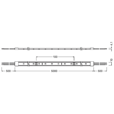 Taśma LED Pasek 24V 27W 300LED Zimna IP65 5m Ledvance