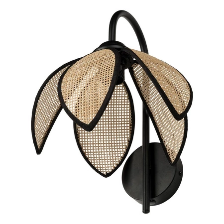 Kinkiet Ścienny Lampa Dekoracyjna E27 Beżowa Decor Rattan Lotus Osram