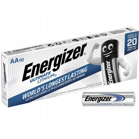 10x Baterie ENERGIZER ULTIMATE LITHIUM AA LR6 1,5V 