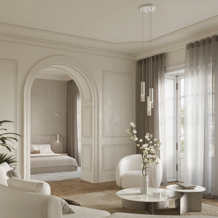 Lampa Wisząca Sufitowa 3x GU10 Biała LAMI Ocean Green SL.1688 Sollux