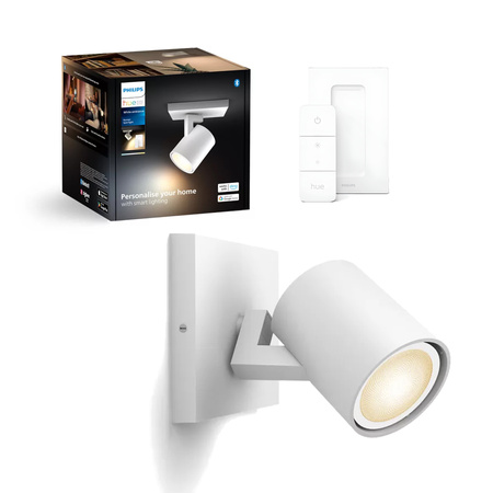 Lampa punktowa Kinkiet LED Spot Runner Biały 4.2W CCT PHILIPS HUE Bluetooth Zigbee + Przełącznik Dimmer Switch