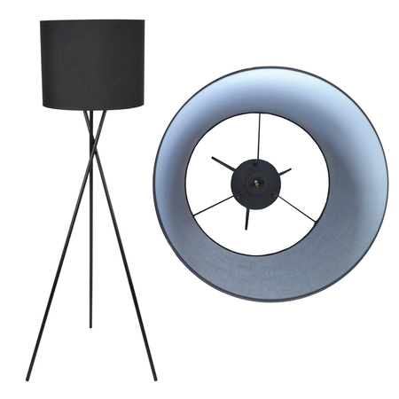 Lampa Podłogowa Oprawa Stojąca E27 Czarna Tekla Sanico Goldlux