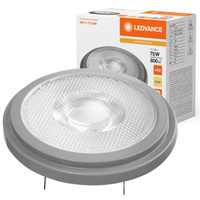 Żarówka LED AR111 G53 11.7W = 75W 800lm 3000K Ciepła Biała 12V ŚCIEMNIALNA LEDVANCE