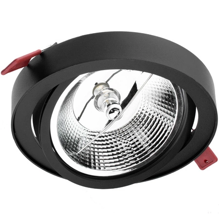 Oprawa Podtynkowa Ruchoma GU10 AR111 14cm Okrągła Czarna CARPI LUMILED