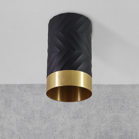 Oprawa Natynkowa Punktowa Spot GU10 Czarna Złota ARRAS Sanico Goldlux