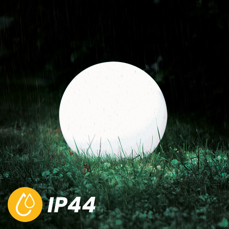 Lampa Ogrodowa LED Solarna Wbijana Kula RGB Naziemna 17cm + Pilot