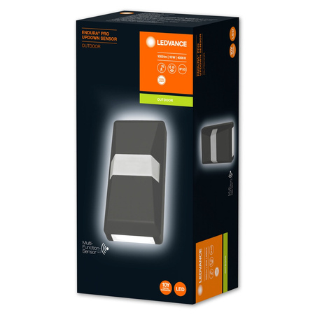 Lampa Zewnętrzna LED KINKIET ELEWACYJNY Szary 10W 4000K Sensor ENDURA PRO LEDVANCE