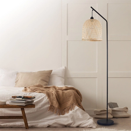 Lampa Podłogowa E27 Beżowy BAMBOO NATURAL Sanico Goldlux