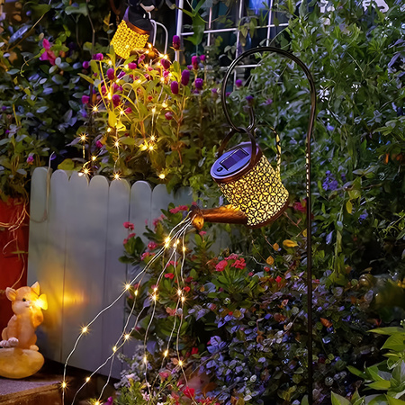 Lampa Ogrodowa LED Solarna Wbijana Konewka Miedziana IP44