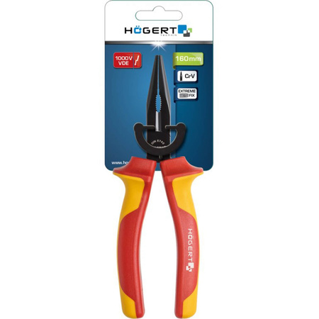 Szczypce Wydłużone Proste 160mm 1000V VDE Hoegert Technik