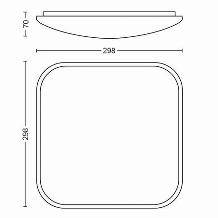 Lampa Sufitowa Plafon Natynkowy LED 18W 1500lm 2700K Biała CAVANAL Philips