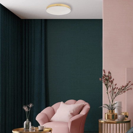 Plafon LED Lampa Sufitowa Natynkowa Złoty okrągły Maya 15W 33 cm 4000K IP44 Milagro