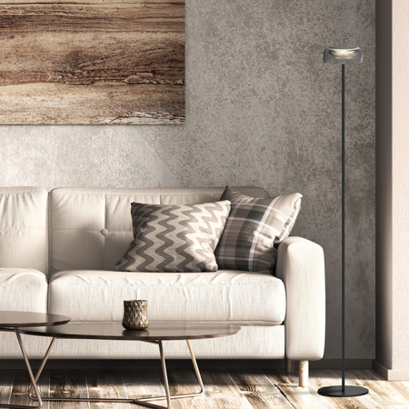 Lampa Podłogowa LED Dekoracyjna 2W 270lm 2700K Ciepła Czarna IP44 Ściemnialna Trypolis Sanico Goldlux