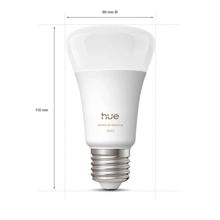 2x Żarówka LED E27 A60 8.1W = 75W 1100lm 1800-20000K CCT SMART Inteligentna Bluetooth ZigBee White Ambiance Philips HUE