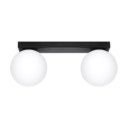Lampa Sufitowa Listwa Oświetleniowa 2x G9 Kula Czarna Nowoczesna Yoli Sollux