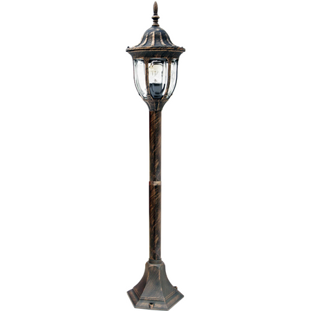Lampa Ogrodowa Stojąca Słupek E27 Patynowa IP43 Florencja Sanico Goldlux