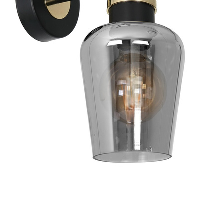 Lampa Ścienna Kinkiet RICHMOND Czarna Złota 1xE27 Milagro