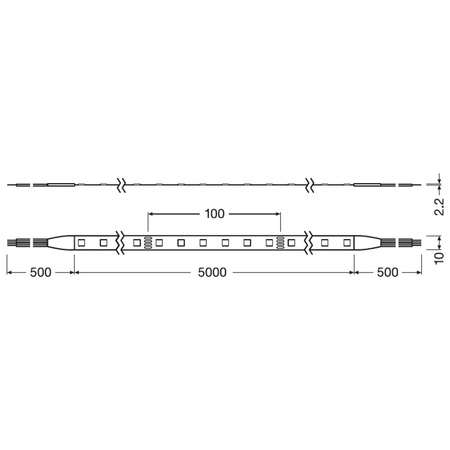 Taśma LED Pasek 24V 67W 300LED RGB 10mm 5m Ledvance