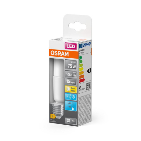 Żarówka LED Tubularna E27 10W = 75W 1050lm 2700K Ciepła 200° STAR STICK Osram