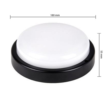 Plafon Lampa LED Sufitowa 18W 1650lm 4000K Neutralna 120° Czarny IP54 Maks Masterled