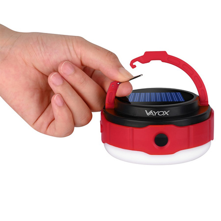 Latarka Akumulatorowa LED Kempingowa 500lm 3000K-6500K Solarna USB-C Powerbank VA0100 VAYOX