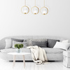 Lampa wisząca VIENNA 3xE14 Mosiądz Obręcz Geometryczne Elegancka MLP5574 Milagro Metal + Szkło