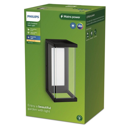 Lampa Ogrodowa LED Kinkiet Elewacyjny ULYZO 12W 2700K IP44 Prostokątna PHILIPS