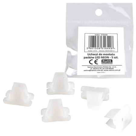 Uchwyt do taśmy LED NEON 5 sztuk