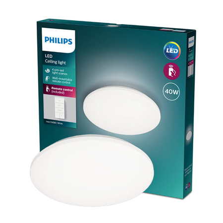 Plafon LED Lampa Sufitowa 40W CCT 2700-6500K ŚCIEMNIALNY 47cm IZSO + PILOT PHILIPS